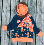 Size 6-9 years Nike camping upcycle hoodie