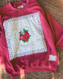 ADULT Medium Sweet Apple Quilted Crew