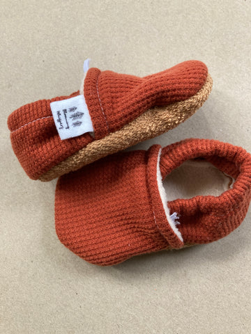 3-6 month rust waffle knit