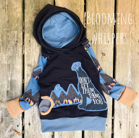 3-6 year Feral Wolf Upcycle Hoodie