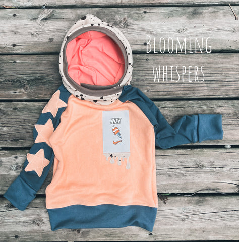 4-7 years I Scream Upcycle Hoodie