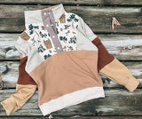 Size 8 Cottage Patchy Snap pullover