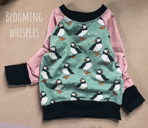 4-7 years Pink Puffin pullover