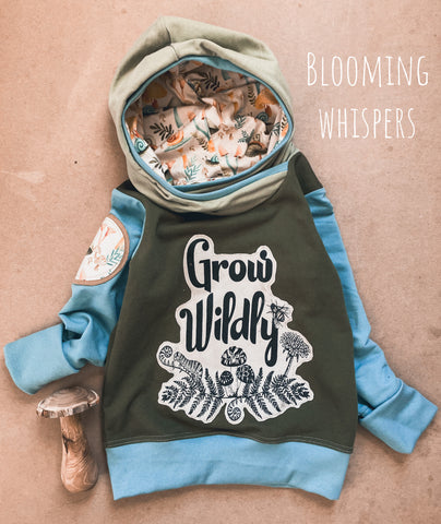 4-7 years Grow Wildly Upcycled Hoodie