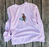 ADULT Large Surfing George OOAK crewneck