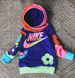 Size 18 mo-4 years Bright Flower Swoosh Hoodie