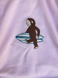 ADULT Large Surfing George OOAK crewneck