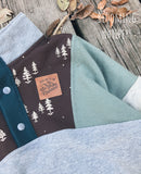 Size 3 Fir Tree Patchy Snap Pullover