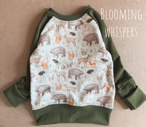 Woodsy Friends Pullover (multiple sizes)