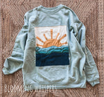 ADULT EXTRA Large Ocean Sunrise Pullover