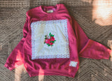 ADULT Medium Sweet Apple Quilted Crew