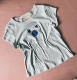Adult XS blueberries tee
