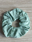 (Standard) sage green dotted scrunchie (single)