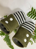0-3 months fern stripe boots