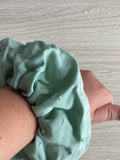 (LARGE) Sage green dotted scrunchie (SINGLE)