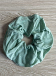(LARGE) Sage green dotted scrunchie (SINGLE)